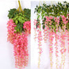 1/3/12/24pcs Artificial Wisteria Flower Garland Vine Wedding Party Hanging Decor
