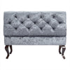 Buttoned Velvet Ottoman Storage Box Chest Bench Seat Toy Bedding Trunk Cabinet