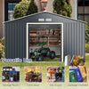 11 FT x 8 FT Outdoor Storage Shed Steel Tool Shed Large Utility Storage House