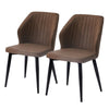 2/4/6pcs Dining Chairs Set Faux Leather Seat Back Metal Legs Kitchen Chair
