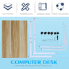 Home Office Computer Desk Study PC Writing Table Workstation Shelf Furniture DIY