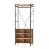 Open Double Wardrobe with 8 Shelves and Hanging Rail