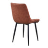Dining Chairs Set of 2 Faux Leather Kitchen Chairs with Metal Legs Restaurants