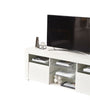 Essentials GlossTV Cabinet 2 Door 4 Shelf -White