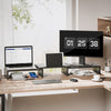 Adjustable Dual Monitor Stand Desk Computer Riser with Organizer Slot Black
