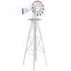 8FT Metal Windmill Garden Ornamental Wind Mill Weather Vane Weather Resistant