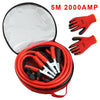 2000AMP 5M Jump Leads Car Van Booster Cables Starter Clamp Heavy Duty and Gloves