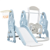 Toddler Slide and Swing Set 4 in 1, Kids Playground Climber Swing Playset Blue