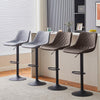 2 Faux Leather Bar Stools Breakfast Stools Gas Lift Swivel CLIPOP New Brown Grey