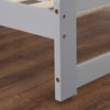 4FT6 Modern Double Bed Frame Wooden Pine Grey For Adults Kids Teenagers Bedroom