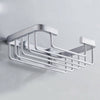 Silver Stainless Steel Soap Holder Dish Bathroom Wall Mounted Storage Rack UK