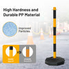 2 Pack Traffic Delineator Poles 86CM PP Safety Caution Barrier 1.5M Link Chains