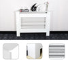 Mondeer White Radiator Cover Wall Cabinet MDF Grill Shelf Horizontal Slats M