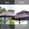 3x4(m) Metal Gazebo Pavilion Garden Party Tent Shelter 2-Tier Sun Shade Patio