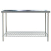 High Quality Kitchen Table Worktop Work Bench Catering Backplash Stainless Steel