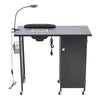 Manicure Table Salon Nail Art Station Beauty Desk W/Dust Collector & Lamp Black