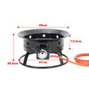 Portable Outdoor Gas Fire Pits Patio Heater with Lava Rocks Regulator Valve Hose