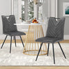 Set of 4 Dining Chairs Velvet Padded Modern Home Kitchen Legs