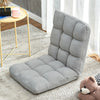 Adjustable 5 Level Folding Lazy Floor Sofa Chair Velvet Lounger Seat Tatami Grey