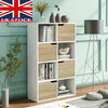 8 Cubes Bookcase Shelving Display Shelf Storage Unit Home Wooden Door Organiser