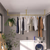 Wall Mounted Industrial Pipe Clothes Rack Clothing Rod Garment Rack Laundry Room
