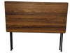 Meta Folding Dining Table with 4 Artificial Faux Leather Padded Chairs Set
