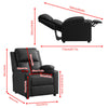 PU Leather Recliner Chairs with Cup Holders Push Back Reclining Sofa Living Room