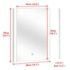 Bathroom Mirror With LED Lights 3 Color Wall Mounted Anti-fog Touch Sensor New