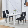 Modern White/Black Dining Table for 2-4 Small Space Wooden Kitchen Table Writing