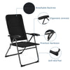 2 Pack Padded Patio Lounger Chair Patio Recliners Padded Folding Lawn Chair