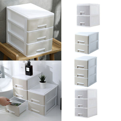 Desk Top 2/3 Drawers Countertop Organiser Storage Unit for Office/Wardrob