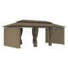 Gazebo with Curtains 600x298x270 Taupe 180g/m² Canopy Shelter Party Tent V3S6