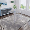 Glass Dining Table and 4 Chairs Set PU Leather Furniture Office Kitchen Modern