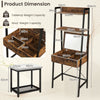 3 IN 1 Vanity Dressing Table Set Book Storage Shelf Ladder Desk Cushioned Stool