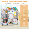 Kids Toy and Book Organizer Wooden Children Storage Display Cabinet Bookshelf