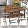 4PCS Dining Table & Chair Set Kitchen Furniture W/ Storage Bench Space-Saving