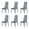 2/4/6 Dining Chairs Side Chairs High Back Velvet/Faux Leather Padded Seat Home
