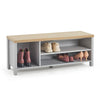 Shoe Bench Shoe Storage Bench with Seat and Open Shelf Wooden for Hallway Gray