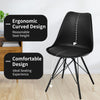 Set of 2 Dining Chair Modern Lounge Chair Makeup Vanity Chair Cushioned PU Seat