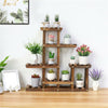 Wooden Multi-tier Flower Stand Balcony Garden Plant Display Household Book Shelf