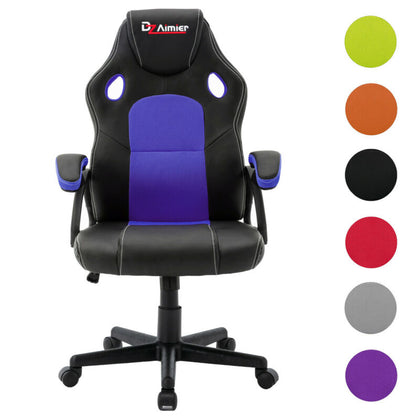 Office Chair Swivel Executive Adjustable Seat Racing Gaming PU Leather Computer