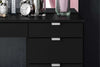 Birlea Ava 5 Drawer Dressing Table with Mirror Vanity Desk Make Up Black