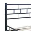 Bed Frame Metal 120x200 cm to 200x200cm in Black & White