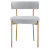 Set of 2 Dining Chairs Upholstered Accent Chairs Kitchen Chairs w/ Metal Legs MR