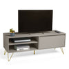 TV Unit Cabinet Stand Light Grey Modern w/ Storage Cupboard & Shelves |