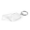 100pcs Acrylic Plastic Blank Keyrings Insert Photo Passport Key rings UK