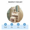 Modern White Dressing Table Set Makeup Vanity Desk With Stool Mirror &Drawer
