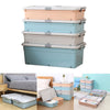 Stackable Plastic Storage Boxes Under-Bed Container Home Bedroom Lid & Wheels UK