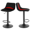 2x Breakfast Bar Stools Swivel Gas Lift Barstools Velvet Padded Kitchen Pub Cafe