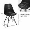Set of 2 Dining Chair Modern Lounge Chair Makeup Vanity Chair Cushioned PU Seat